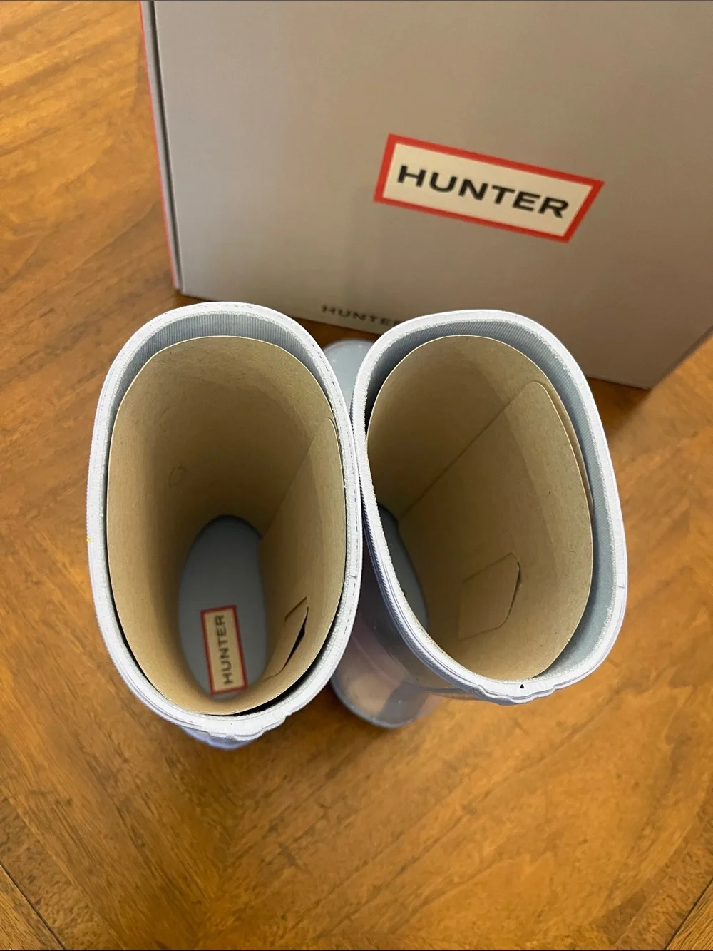 Hunter Kids Pastel Blue-Pink Glitter Ombre Rain Boots